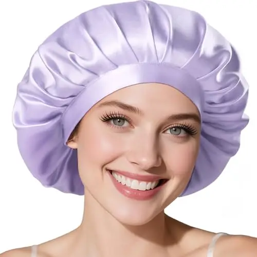 LitBear 22 Momme - Cuffia in Seta per Dormire, 100% Seta di gelso, 100% Silk Bonnet con Fascia Elastica, Traspirante e