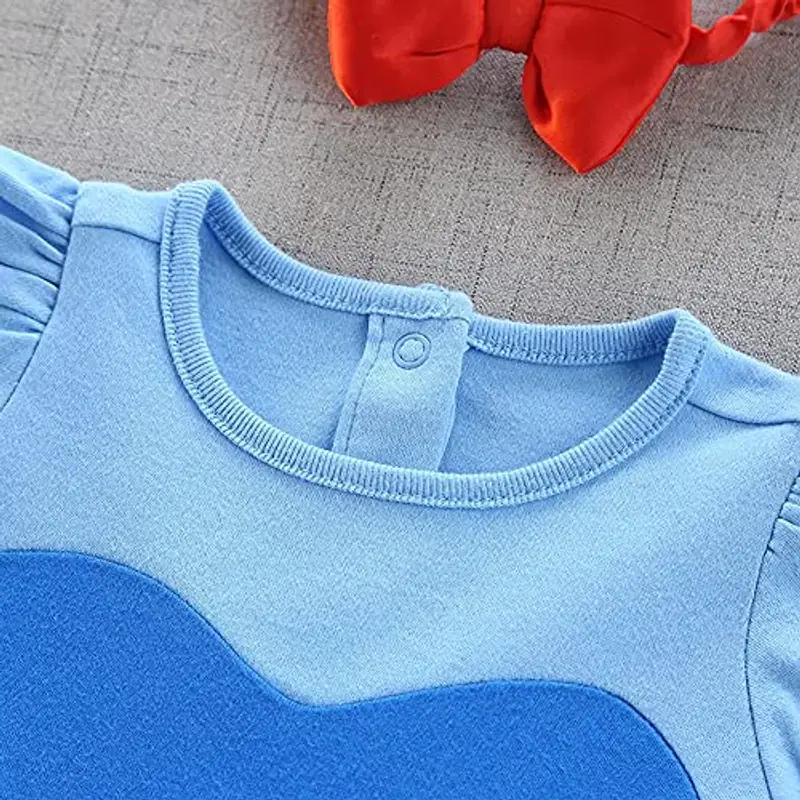 Lito Angels Vestito da Principessa Biancaneve Pagliaccetto per Bimba Bambina, Bebè Body Tutina con Fascia, Taglia 12-18 Mesi miniatura 3