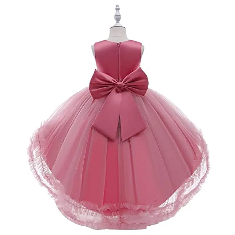 Lito Angels Vestito Damigella Abito da Festa Cerimonia Elegante per Bambina Taglia 9-10 Anni, Rosa Polverosa (Etichetta in Tessuto 150) miniatura 2