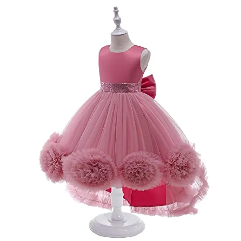 Lito Angels Vestito Damigella Abito da Festa Cerimonia Elegante per Bambina Taglia 9-10 Anni, Rosa Polverosa (Etichetta in Tessuto 150) miniatura 3
