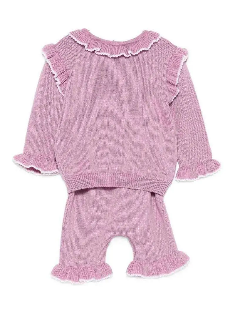 Completo Pantaloni E Pull Color Carne E Neutri