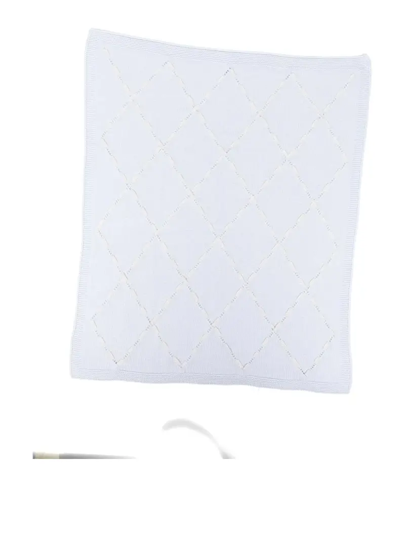 Coperta Con Motivo A Rombi Blu