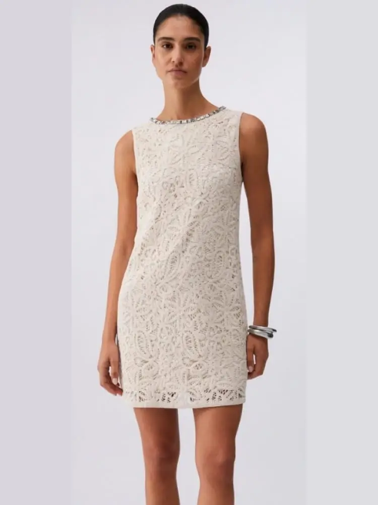 abito donna in jersey macramè