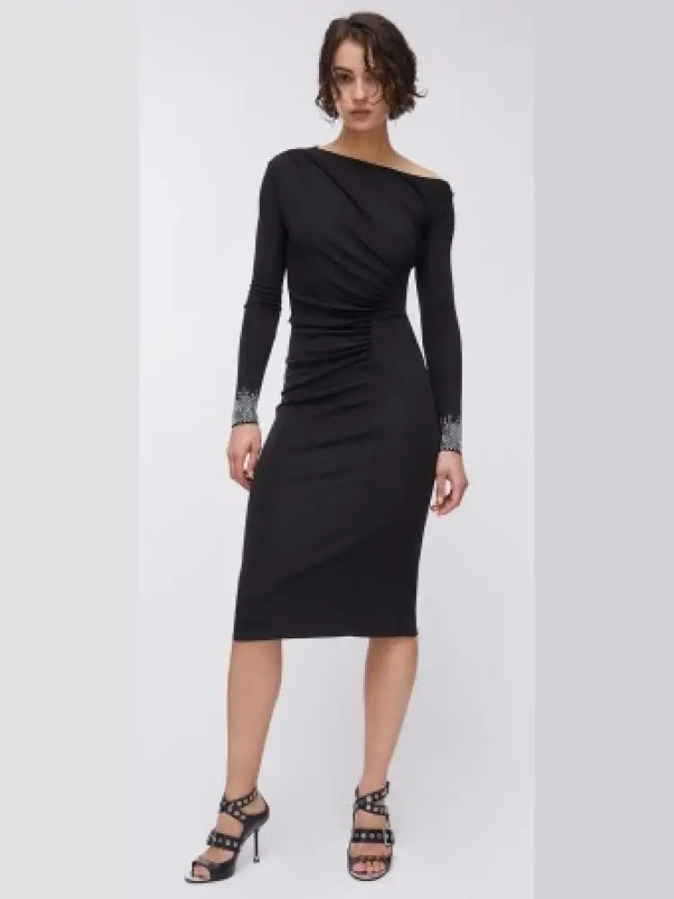 abito donna in jersey nero