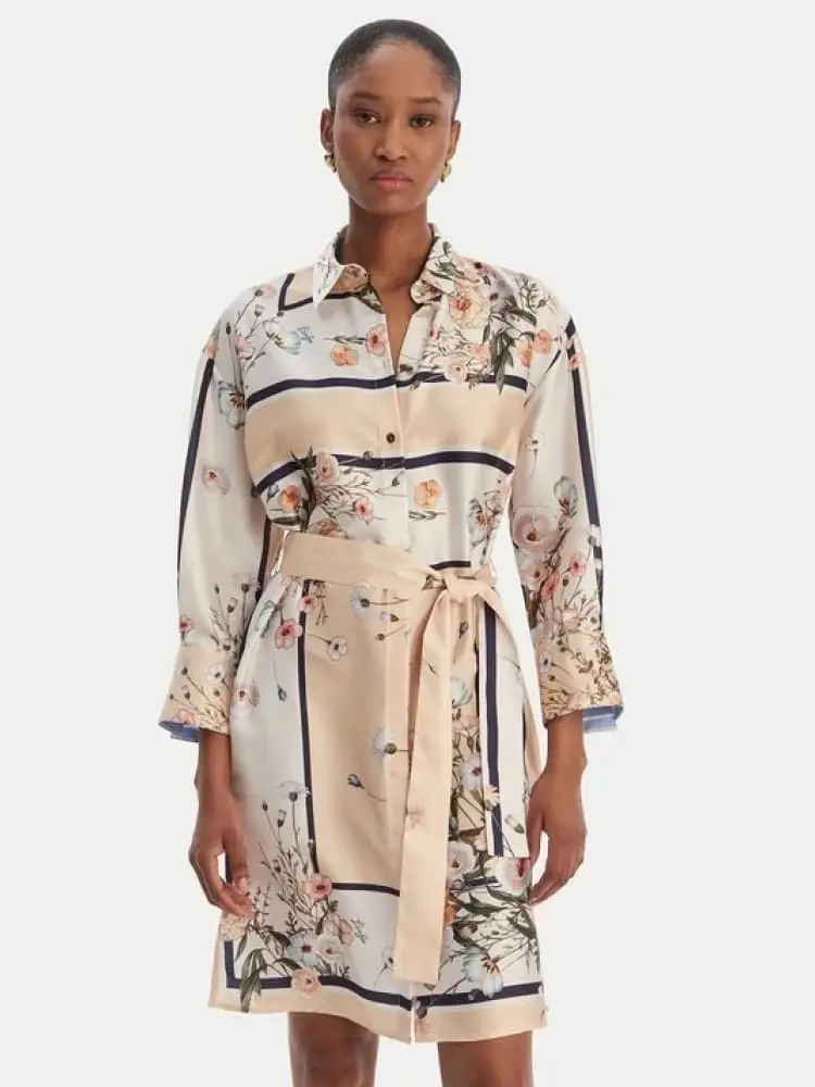 abito donna multicolor con stampa floreale