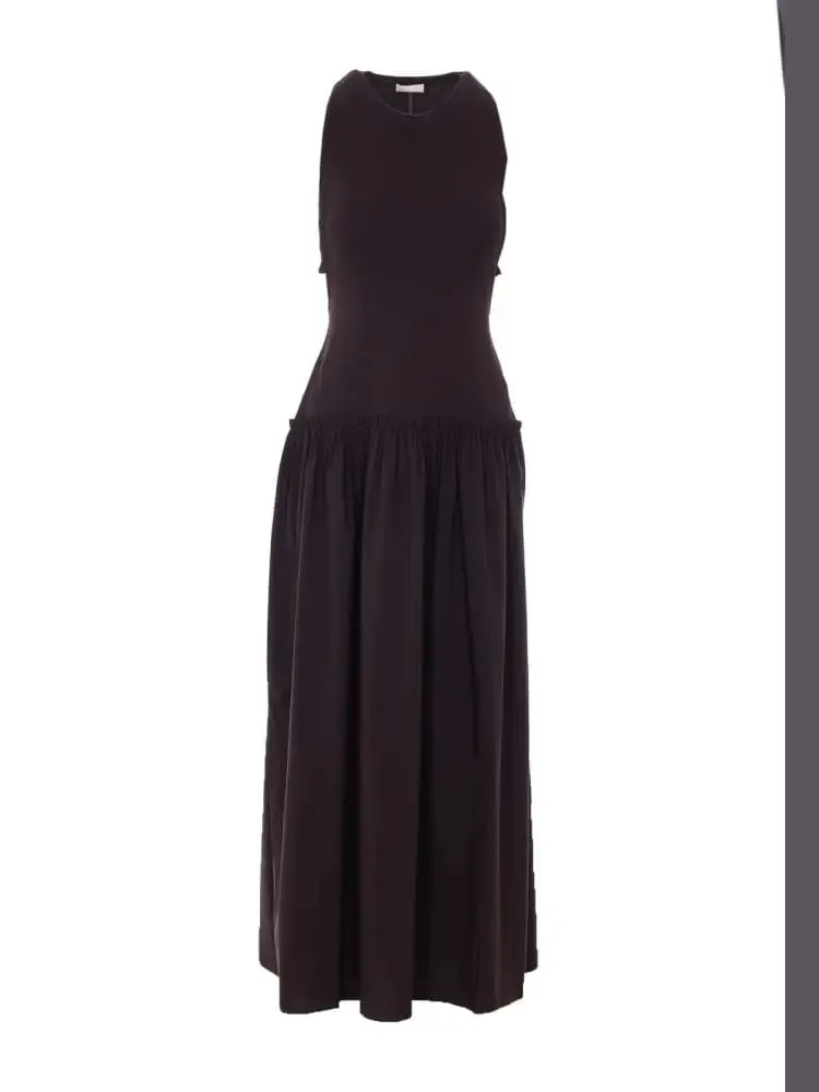 abito lungo con cut-out nero miniatura 2