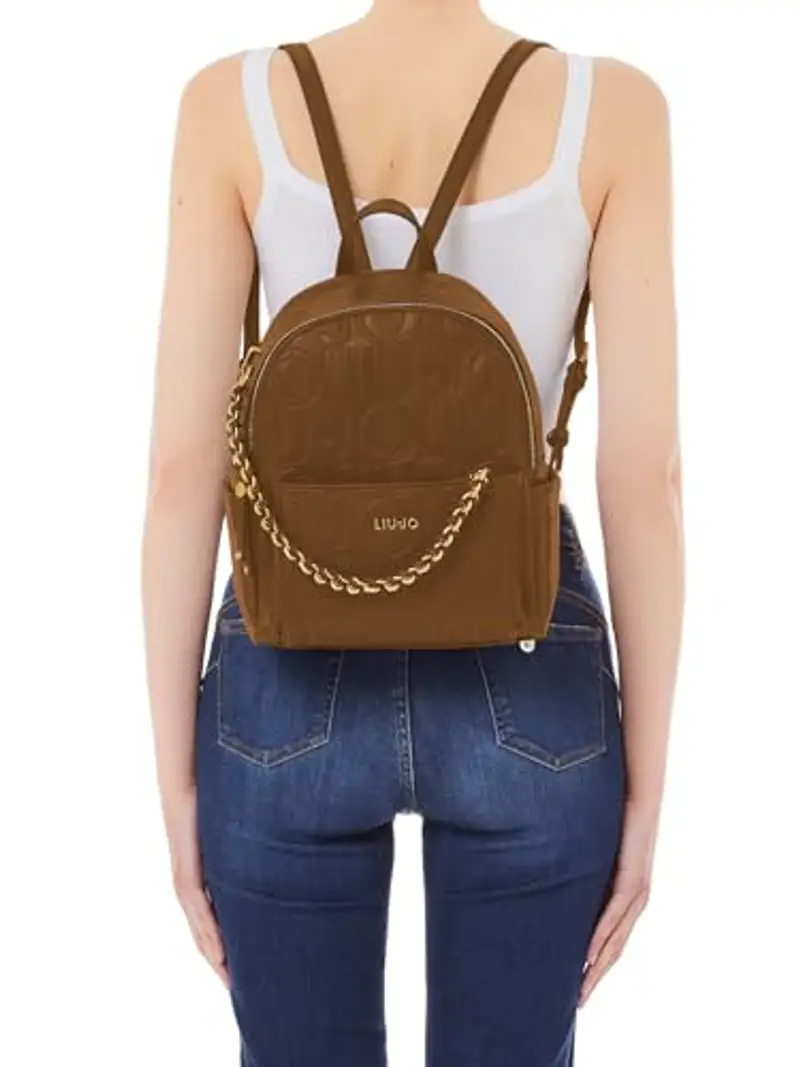 LIU JO Adonide ECS Backpack M Bran miniatura 2