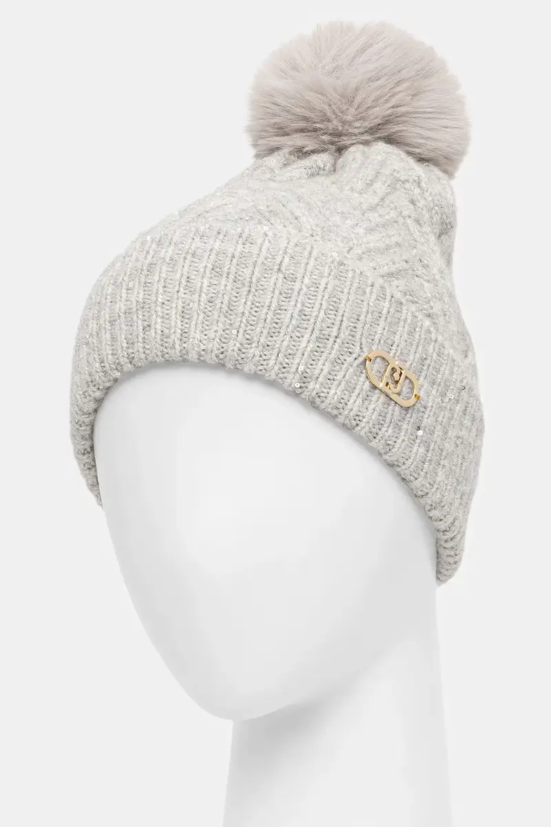 berretto in misto lana colore grigio 2F5009.M0300 miniatura 2