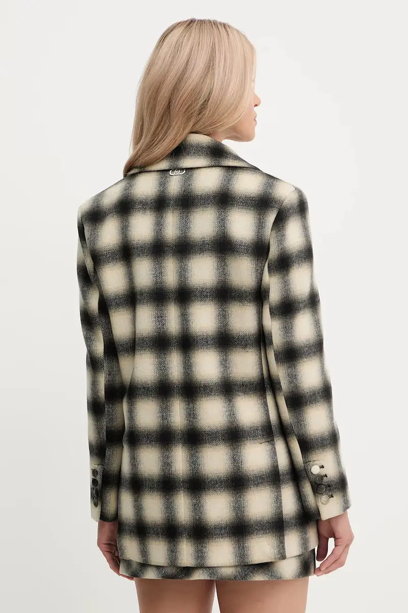 blazer con aggiunta di lana colore beige MF5193 T079A miniatura 3