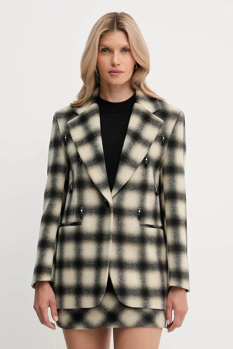 blazer con aggiunta di lana colore beige MF5193 T079A