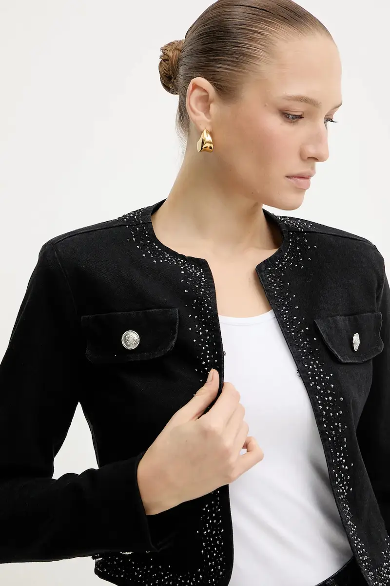 blazer jeans colore nero UF5124.DS025 miniatura 4