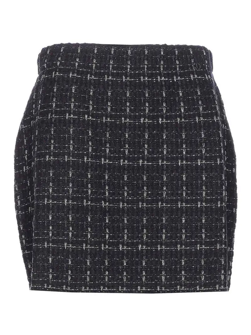Blue Boucle Skirt Blu