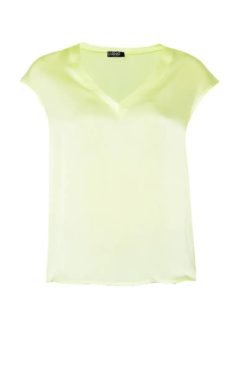 Blusa in misto seta miniatura 2