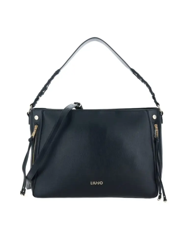 borsa a spalla donna nera in similpelle