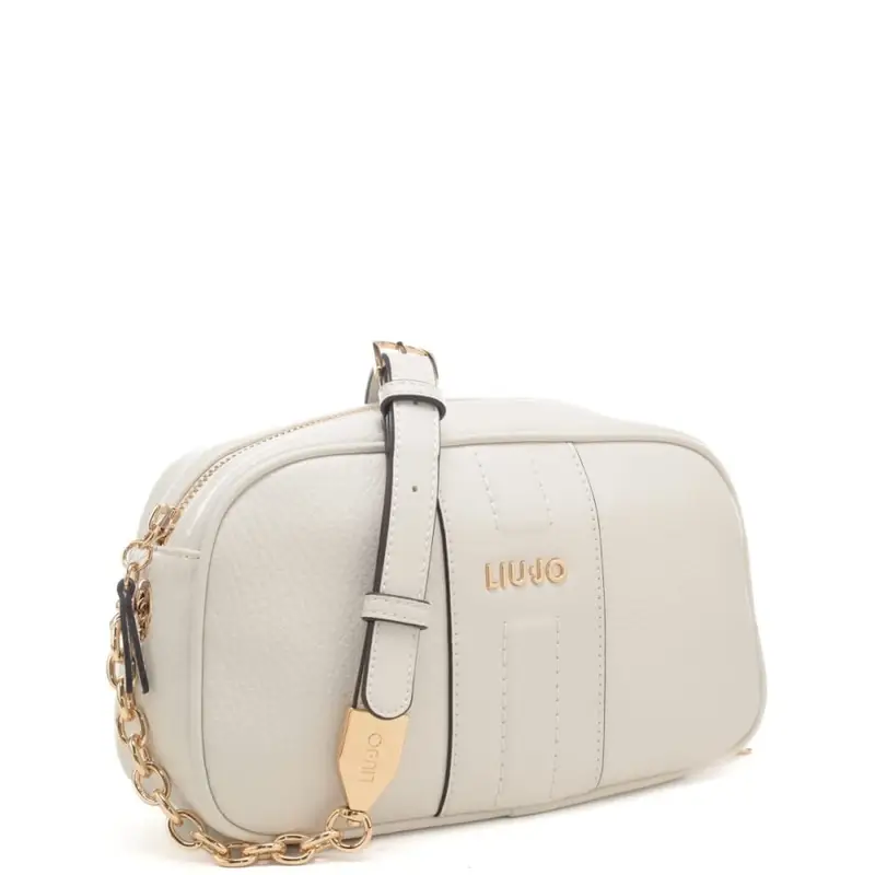 borsa camera case da donna con inserto centrale ton sur ton crema miniatura 3