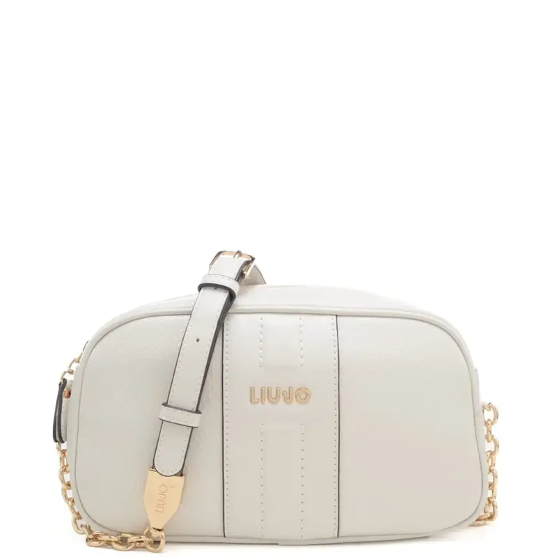 borsa camera case da donna con inserto centrale ton sur ton crema