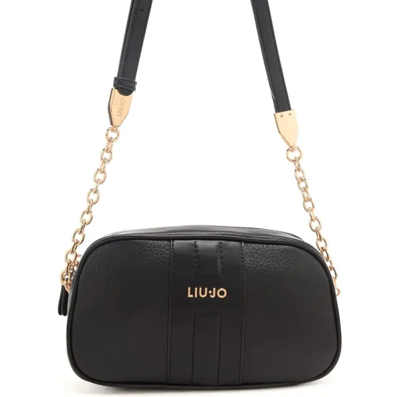 borsa camera case da donna con inserto centrale ton sur ton nera