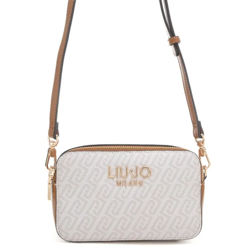 borsa camera case da donna con stampa con logo monogram all over naturale