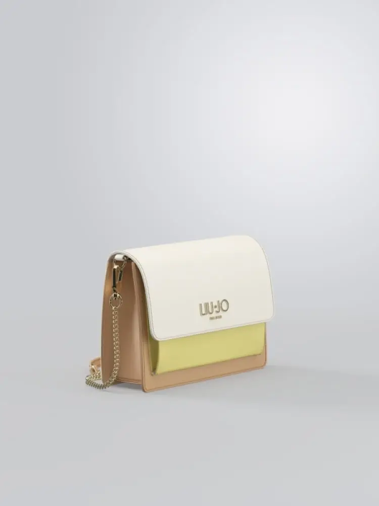 borsa crossbody a tracolla in ecopelle multicolor con logo