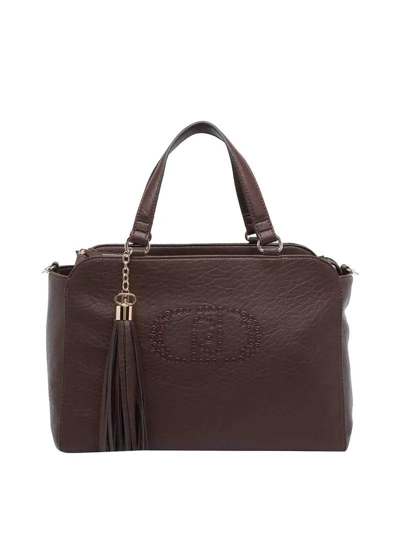 Borsa del logo Marrone