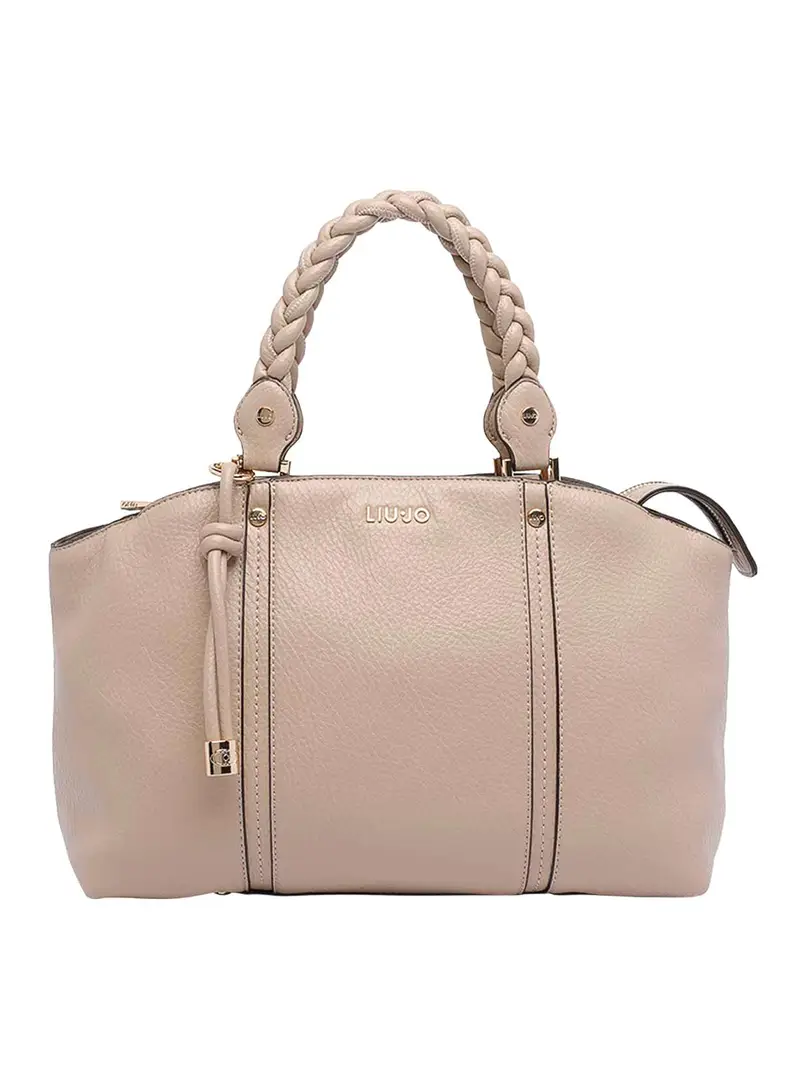 Borsa della cartella logo Beige
