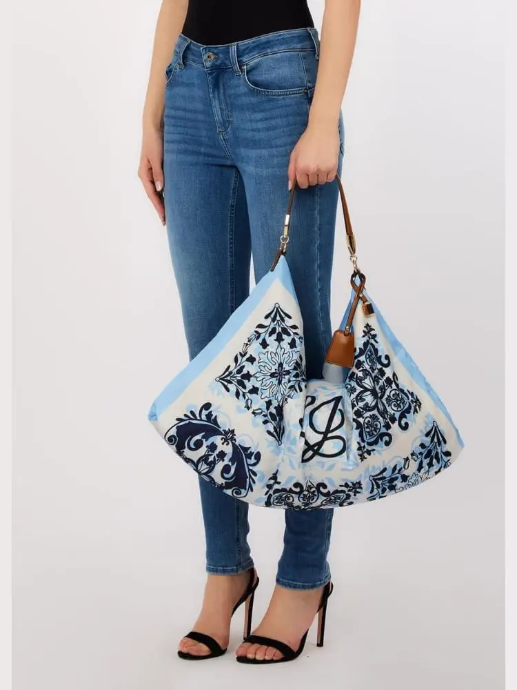 borsa in raso foulard media fantasia miniatura 2