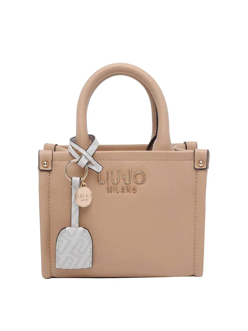 Borsa tote con logo Beige