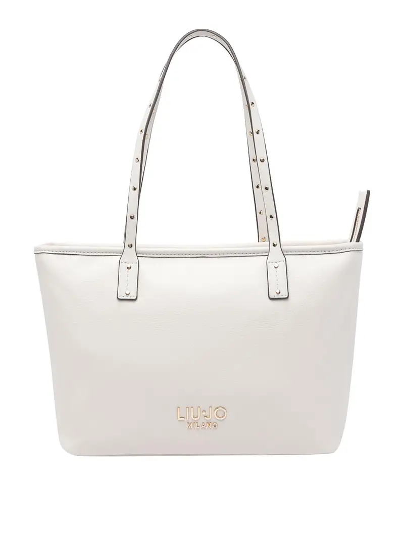 Borsa tote con logo Bianco