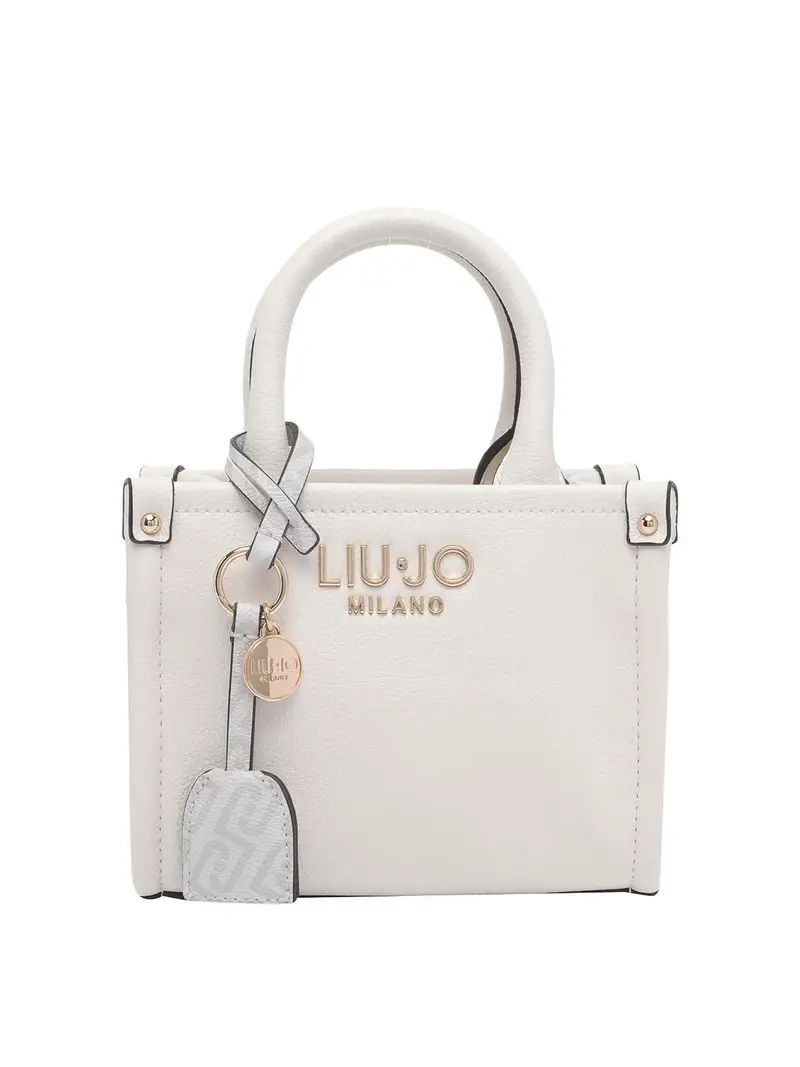 Borsa tote con logo Bianco