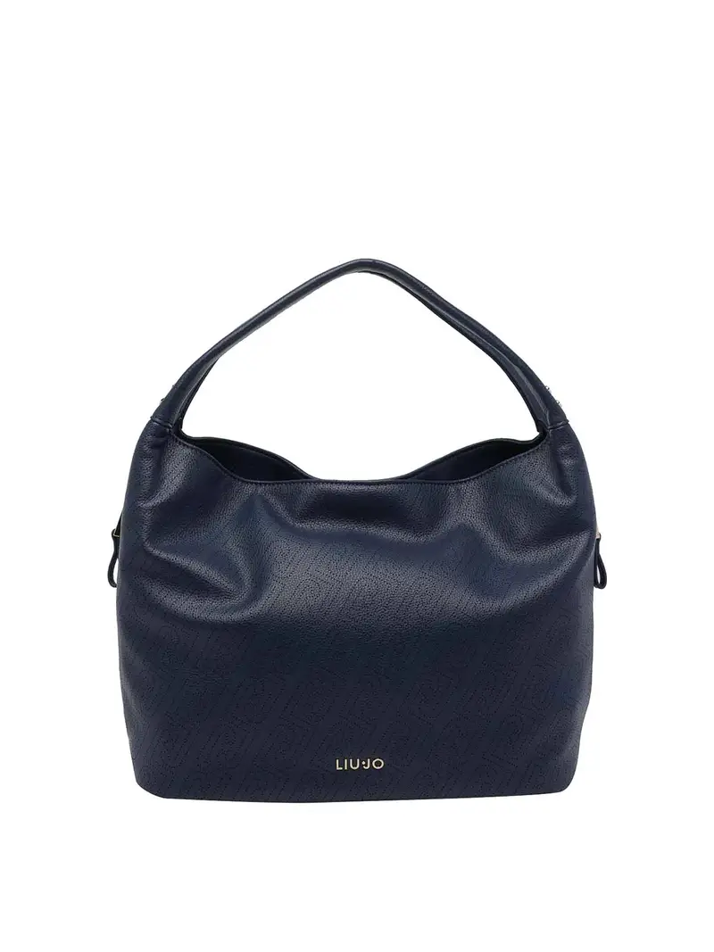 Borsa tote con logo blu