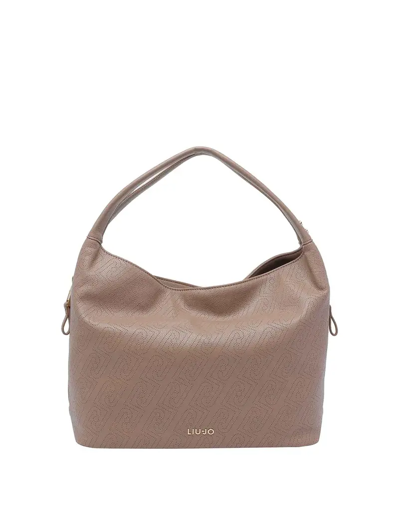 Borsa tote con logo Moka Beige