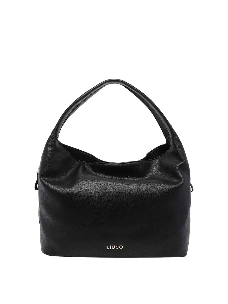 Borsa tote con logo nero