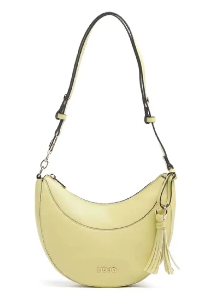 borsetta donna gialla con logo dorato