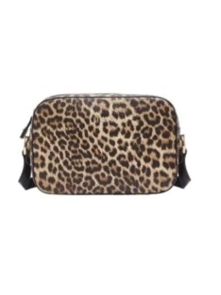 borsetta donna maculata con logo dorato