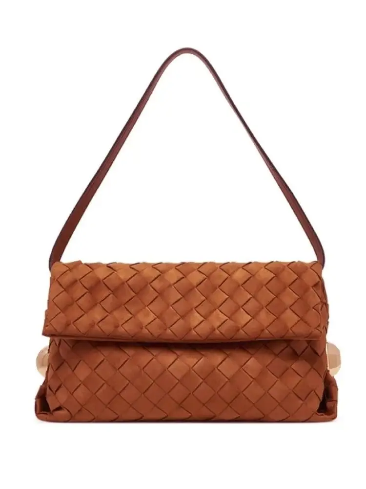 borsetta donna marrone in similpelle trapuntata