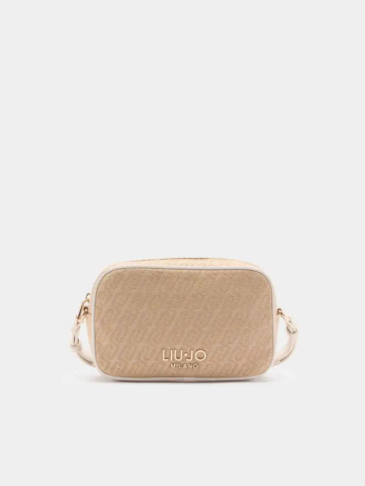 borsetta donna rosata con pattern logato