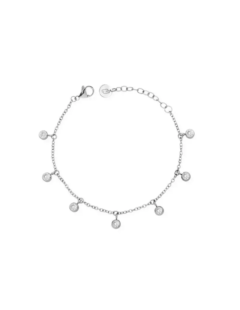 Bracciale LIU-JO LJ2925 in acciaio con cristalli pendenti