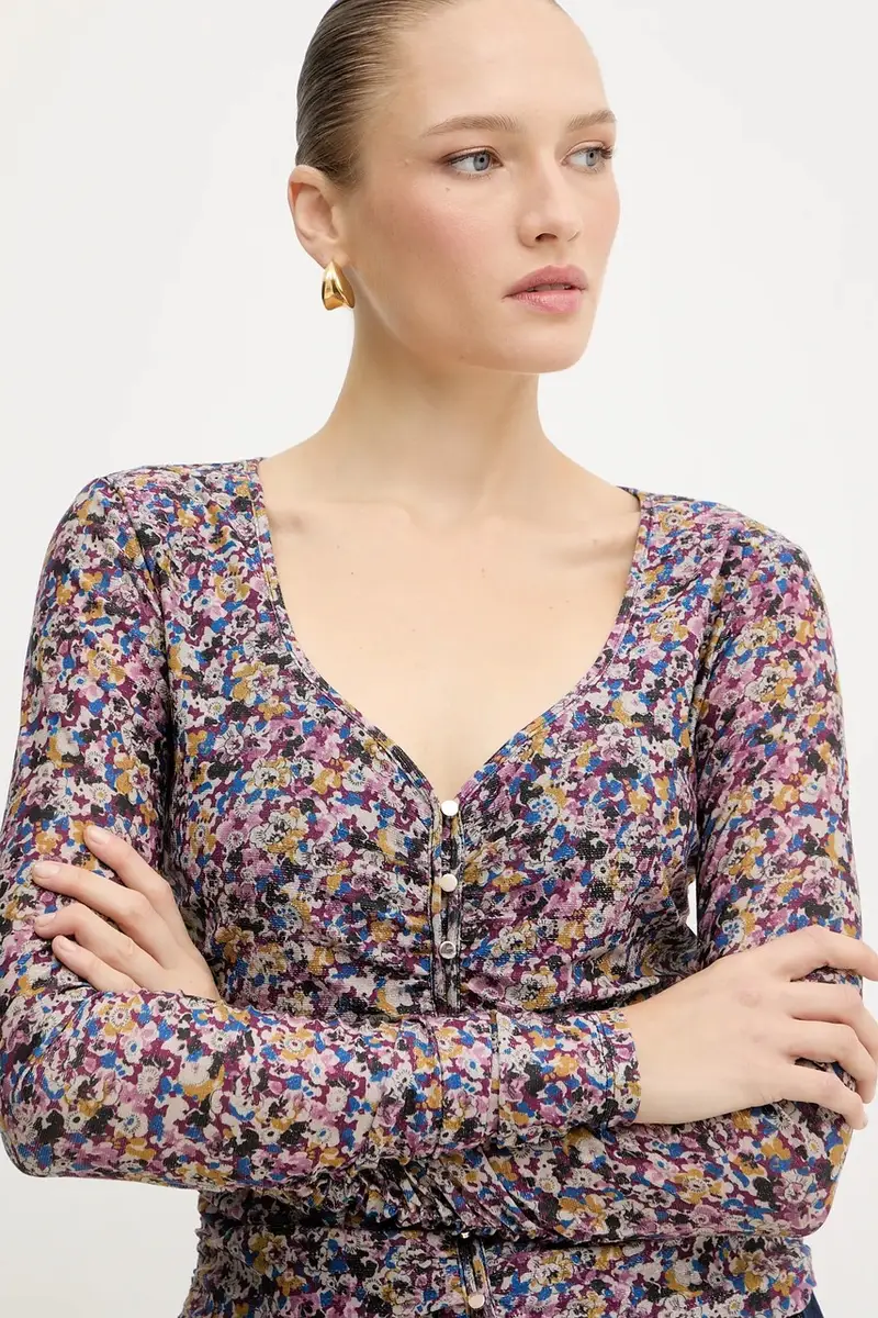 camicetta donna colore violetto MF5081 J3821 miniatura 4