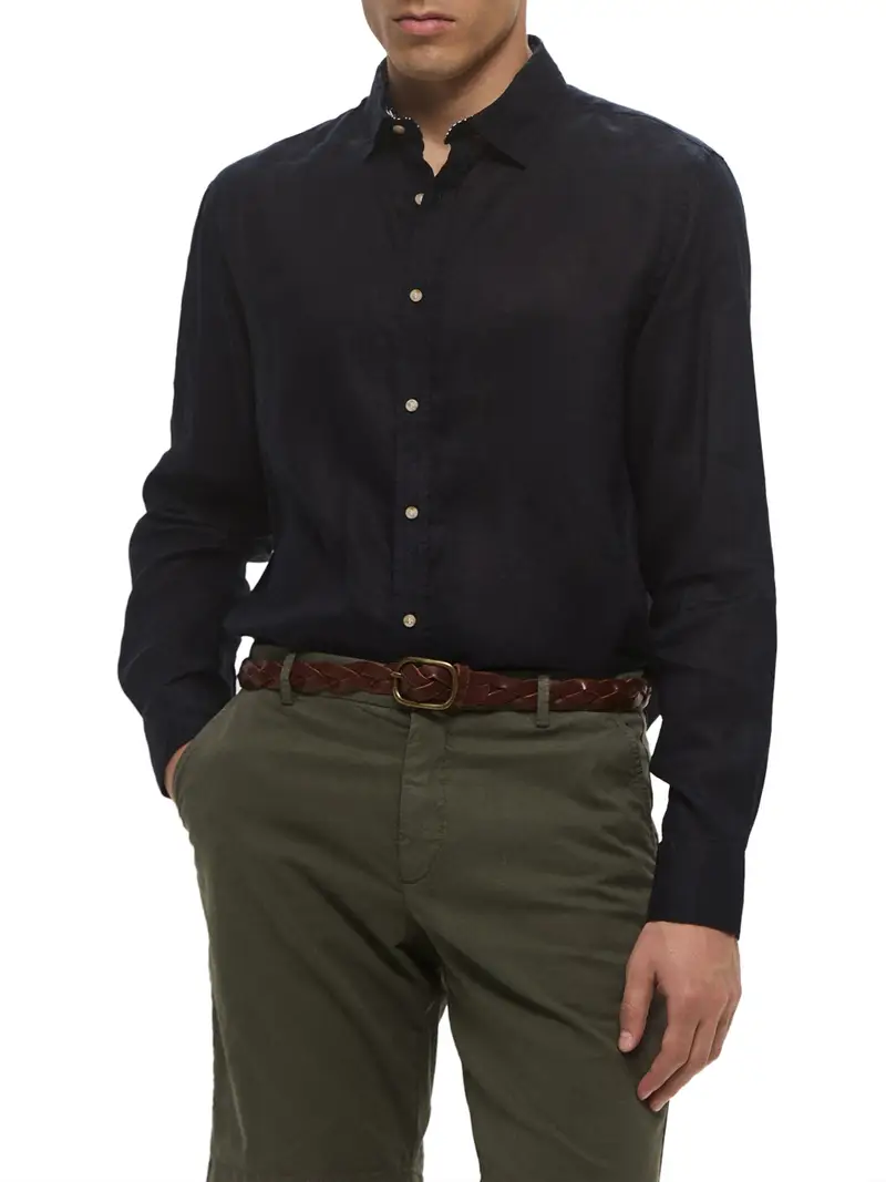 camicia casual liu jo da uomo - blu