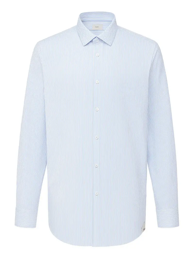 camicia classica liu jo da uomo - celeste