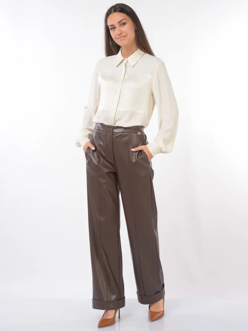 camicia da donna Liu Jo manica lunga doppia lavorazione BEIGE miniatura 2