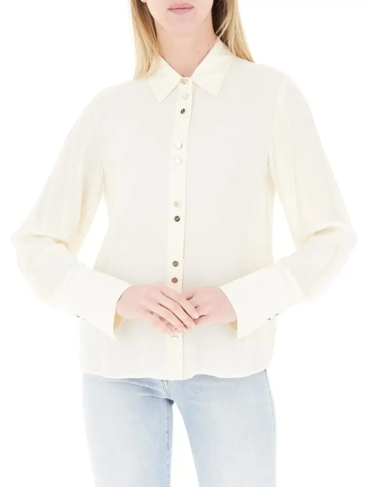 camicia donna avorio in viscosa