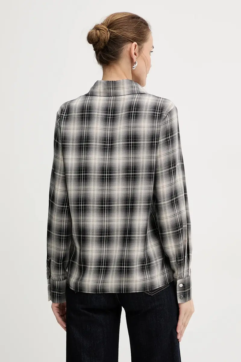 camicia donna colore nero MF5493 T107A miniatura 3