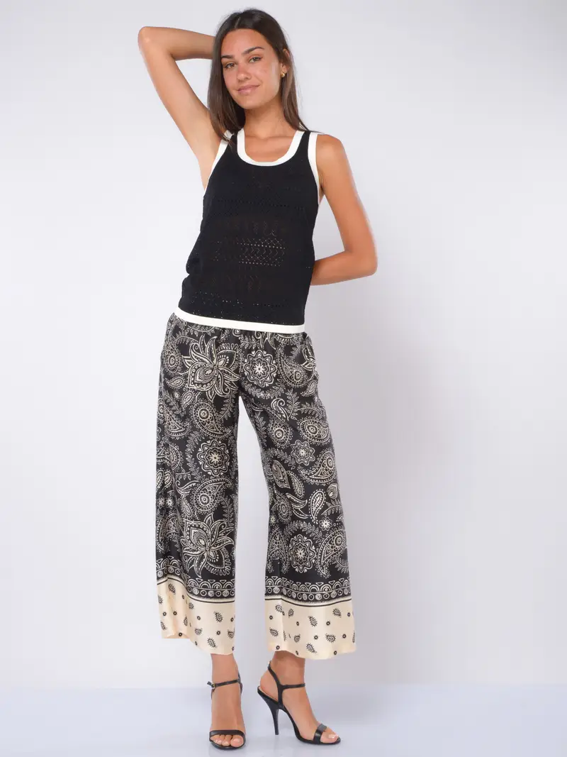 canotta da donna Liu Jo con ricami e profili NERO miniatura 2