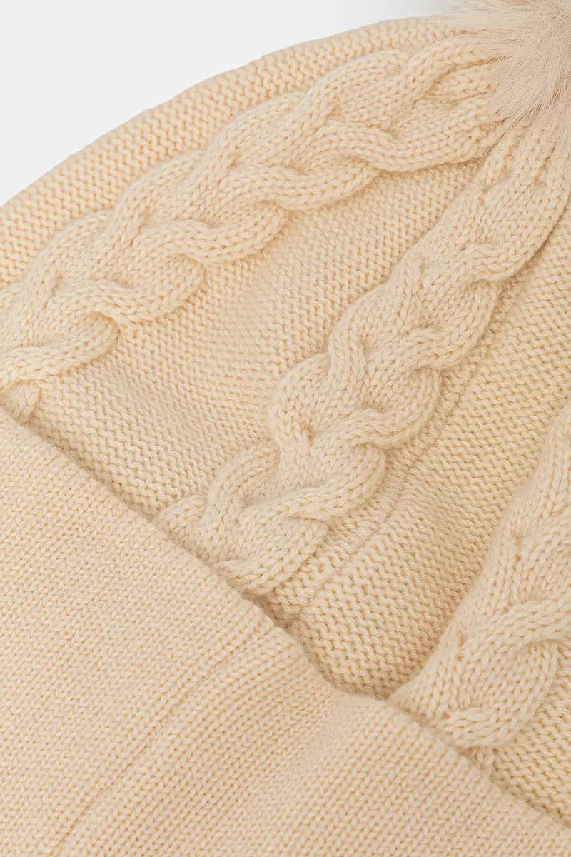 cappello in lana colore beige 2F5058.M0300 miniatura 2