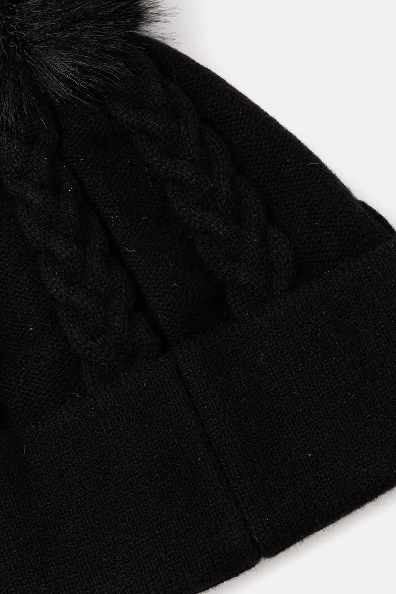 cappello in lana colore nero 2F5058.M0300 miniatura 3