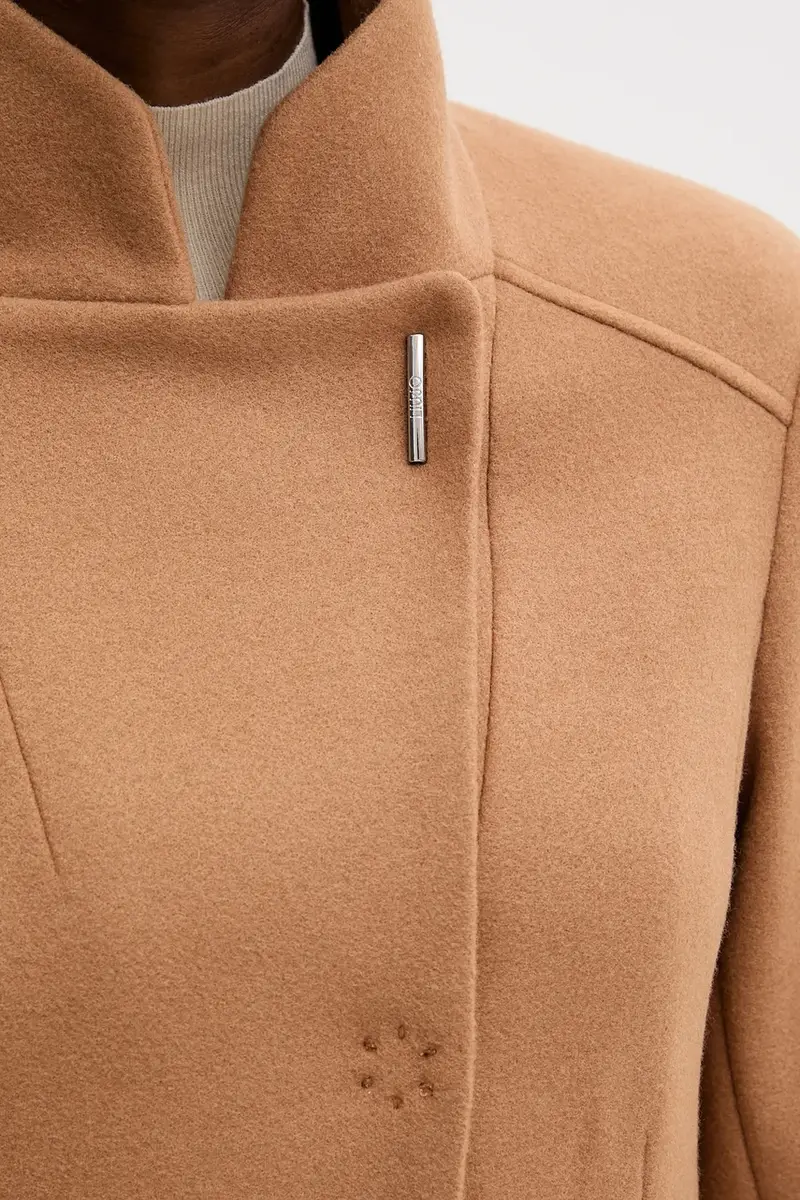 cappotto con aggiunta di lana colore marrone MF5119 J4873 miniatura 5