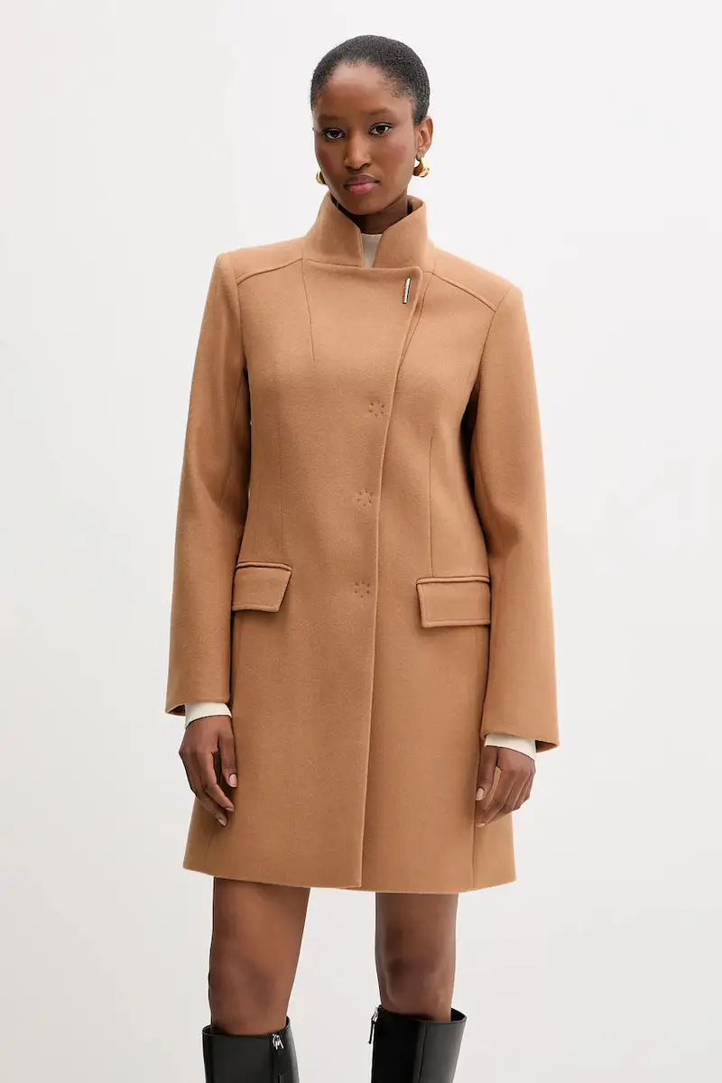 cappotto con aggiunta di lana colore marrone MF5119 J4873