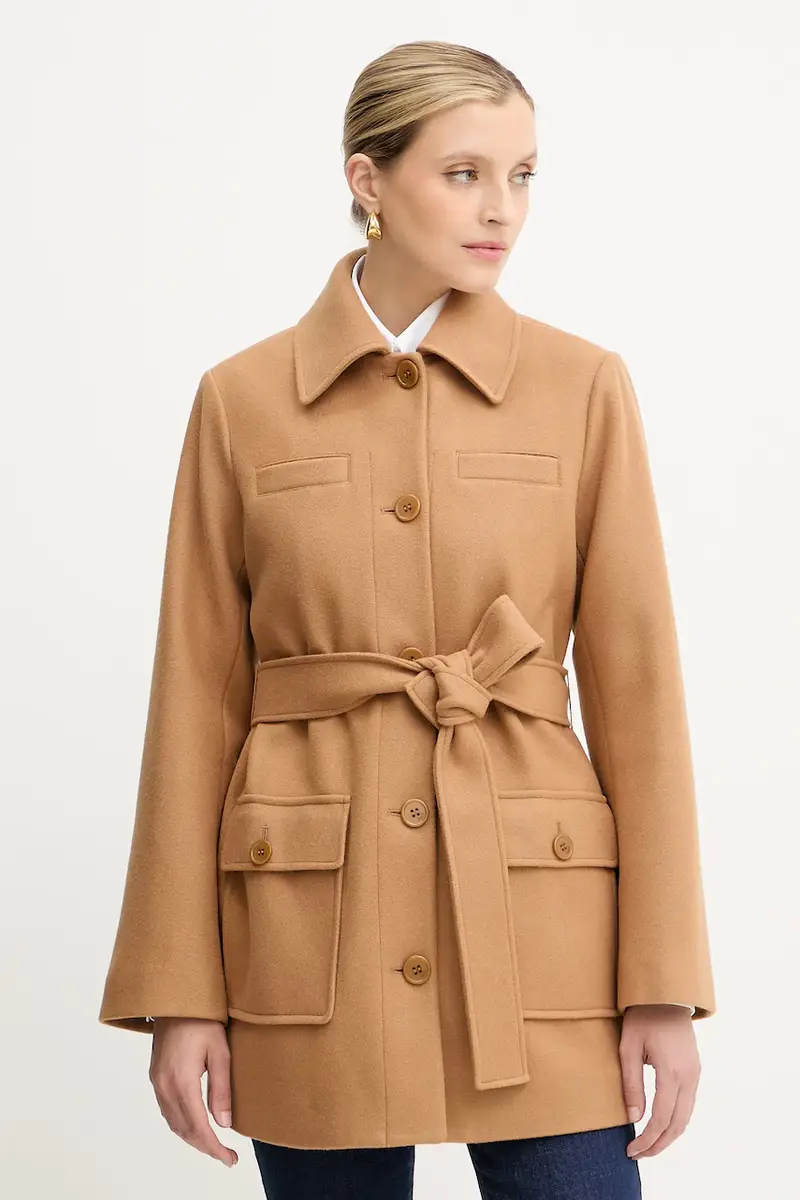 cappotto con aggiunta di lana colore marrone MF5120 J4873