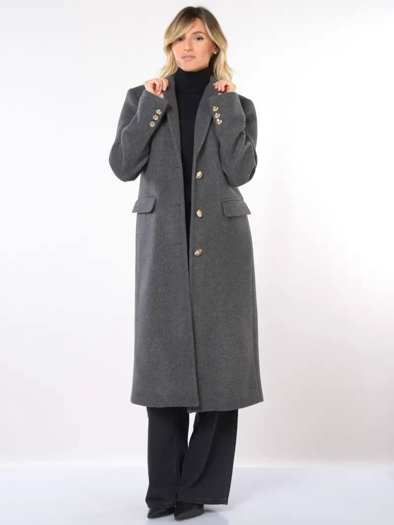 cappotto da donna Liu Jo Slim Fit in lana Grigio miniatura 2